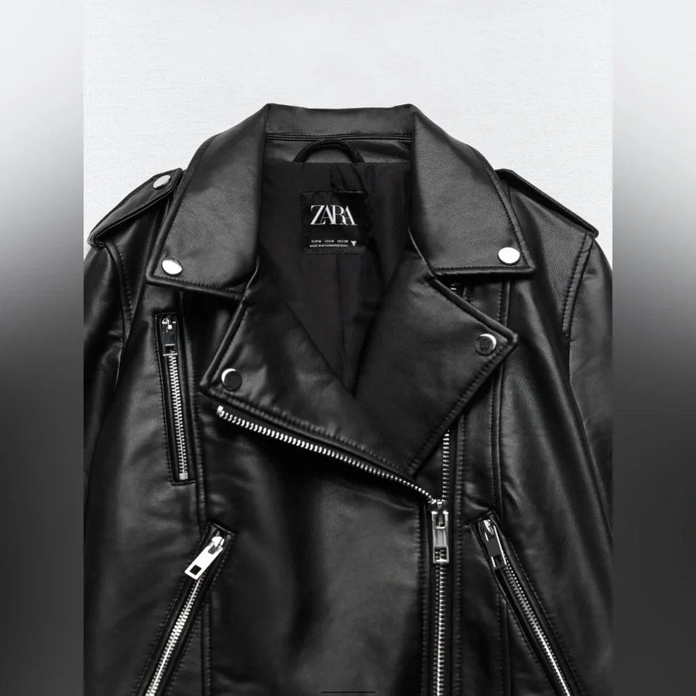 Zara Faux Leather Jacket NWT Size XS - Picture 7 of 14